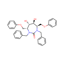 O=C1N(Cc2ccccc2)[C@H](COc2ccccc2)[C@H](O)[C@@H](O)[C@@H](COc2ccccc2)N1Cc1ccccc1 ZINC000003833861