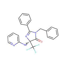 O=C1N(Cc2ccccc2)C(c2ccccc2)=N[C@]1(Nc1ccccn1)C(F)(F)F ZINC000019939312