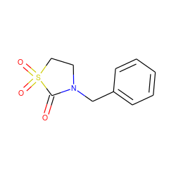 O=C1N(Cc2ccccc2)CCS1(=O)=O ZINC000001712041