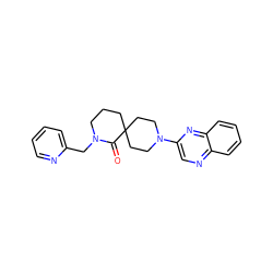 O=C1N(Cc2ccccn2)CCCC12CCN(c1cnc3ccccc3n1)CC2 ZINC000096173099