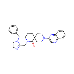 O=C1N(Cc2nccn2Cc2ccccc2)CCCC12CCN(c1cnc3ccccc3n1)CC2 ZINC000096173124