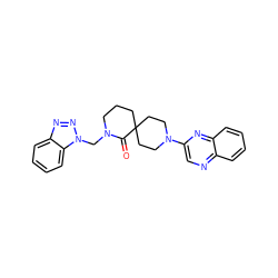 O=C1N(Cn2nnc3ccccc32)CCCC12CCN(c1cnc3ccccc3n1)CC2 ZINC000096173103