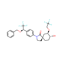 O=C1N(c2ccc([C@@H](OCc3ccccc3)C(F)(F)F)cc2)CC[C@@]12CC[C@@H](O)[C@H](OCC(F)(F)F)C2 ZINC000169702047