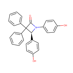 O=C1N(c2ccc(O)cc2)[C@@H](c2ccc(O)cc2)C1(c1ccccc1)c1ccccc1 ZINC000299828715