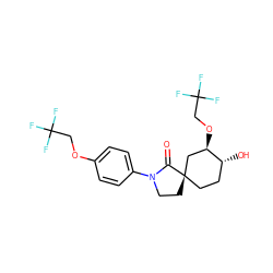 O=C1N(c2ccc(OCC(F)(F)F)cc2)CC[C@@]12CC[C@@H](O)[C@H](OCC(F)(F)F)C2 ZINC000169702042
