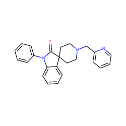 O=C1N(c2ccccc2)c2ccccc2C12CCN(Cc1ccccn1)CC2 ZINC000084655245