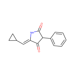 O=C1N/C(=C\C2CC2)C(=O)C1c1ccccc1 ZINC000001541994