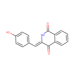 O=C1N/C(=C\c2ccc(O)cc2)C(=O)c2ccccc21 ZINC000000247410