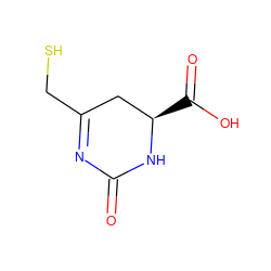 O=C1N=C(CS)C[C@@H](C(=O)O)N1 ZINC000027903253