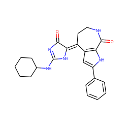 O=C1N=C(NC2CCCCC2)N/C1=C1/CCNC(=O)c2[nH]c(-c3ccccc3)cc21 ZINC000082153806