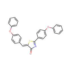 O=C1N=C(c2ccc(Oc3ccccc3)cc2)S/C1=C\c1ccc(Oc2ccccc2)cc1 ZINC000084668398