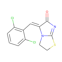 O=C1N=C2SCCN2/C1=C\c1c(Cl)cccc1Cl ZINC000000385815