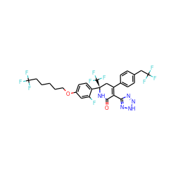 O=C1N[C@@](c2ccc(OCCCCCC(F)(F)F)cc2F)(C(F)(F)F)CC(c2ccc(CC(F)(F)F)cc2)=C1c1nn[nH]n1 ZINC001772629632