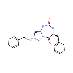 O=C1N[C@@H](Cc2ccccc2)C(=O)N2C[C@H](OCc3ccccc3)C[C@H]2N1 ZINC000038149661