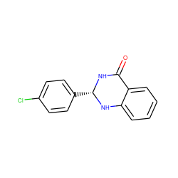 O=C1N[C@@H](c2ccc(Cl)cc2)Nc2ccccc21 ZINC000000094606