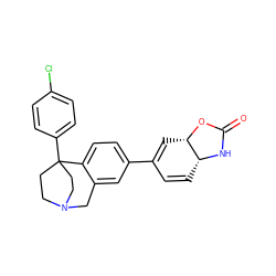 O=C1N[C@@H]2C=CC(c3ccc4c(c3)CN3CCC4(c4ccc(Cl)cc4)CC3)=C[C@@H]2O1 ZINC000114351815