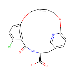 O=C1N[C@H](C(=O)O)Cc2ccc(nc2)OC/C=C/COc2ccc(Cl)c1c2 ZINC000103260915