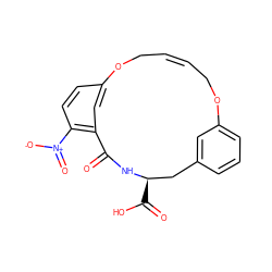 O=C1N[C@H](C(=O)O)Cc2cccc(c2)OC/C=C/COc2ccc([N+](=O)[O-])c1c2 ZINC000103260906