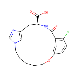 O=C1N[C@H](C(=O)O)Cc2cn(cn2)CCCCCOc2ccc(Cl)c1c2 ZINC000103260965