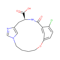 O=C1N[C@H](C(=O)O)Cc2cn(cn2)CCCCOc2ccc(Cl)c1c2 ZINC000103260935