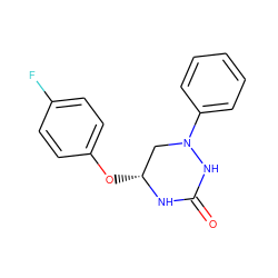 O=C1N[C@H](Oc2ccc(F)cc2)CN(c2ccccc2)N1 ZINC000013759077