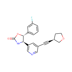 O=C1N[C@H](c2cncc(C#C[C@H]3CCOC3)c2)[C@@H](c2cccc(F)c2)O1 ZINC001772636166