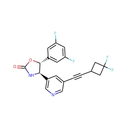 O=C1N[C@H](c2cncc(C#CC3CC(F)(F)C3)c2)[C@@H](c2cc(F)cc(F)c2)O1 ZINC001772616343