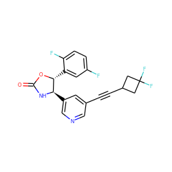 O=C1N[C@H](c2cncc(C#CC3CC(F)(F)C3)c2)[C@@H](c2cc(F)ccc2F)O1 ZINC001772573019