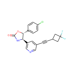 O=C1N[C@H](c2cncc(C#CC3CC(F)(F)C3)c2)[C@@H](c2ccc(Cl)cc2)O1 ZINC001772653013