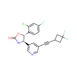 O=C1N[C@H](c2cncc(C#CC3CC(F)(F)C3)c2)[C@@H](c2ccc(F)cc2Cl)O1 ZINC001772617711