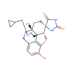 O=C1NC(=O)[C@@]2(CC[C@@]3(O)[C@H]4Cc5ccc(O)c6c5[C@@]3(CCN4CC3CC3)[C@H]2O6)N1 ZINC000029484605