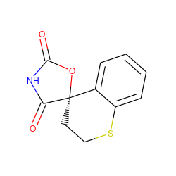 O=C1NC(=O)[C@@]2(CCSc3ccccc32)O1 ZINC000029228155