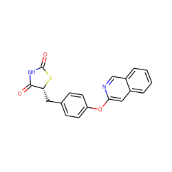 O=C1NC(=O)[C@@H](Cc2ccc(Oc3cc4ccccc4cn3)cc2)S1 ZINC000045369127