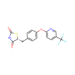 O=C1NC(=O)[C@@H](Cc2ccc(Oc3ccc(C(F)(F)F)cn3)cc2)S1 ZINC000045389666