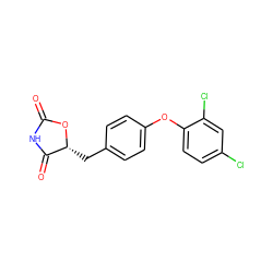 O=C1NC(=O)[C@@H](Cc2ccc(Oc3ccc(Cl)cc3Cl)cc2)O1 ZINC000045375168