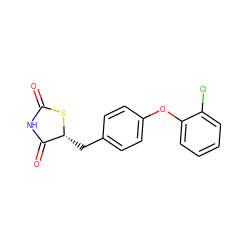 O=C1NC(=O)[C@@H](Cc2ccc(Oc3ccccc3Cl)cc2)S1 ZINC000045366231