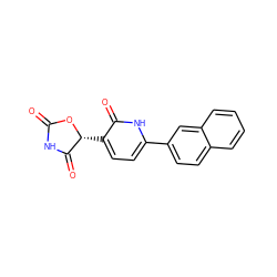 O=C1NC(=O)[C@@H](c2ccc(-c3ccc4ccccc4c3)[nH]c2=O)O1 ZINC000084708425