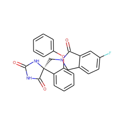 O=C1NC(=O)[C@](CN2Cc3ccc(F)cc3C2=O)(c2ccccc2Oc2ccccc2)N1 ZINC000058582698