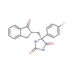 O=C1NC(=O)[C@](CN2Cc3ccccc3C2=O)(c2ccc(F)cc2)N1 ZINC000049049000