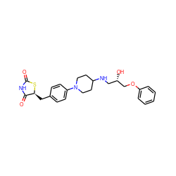 O=C1NC(=O)[C@H](Cc2ccc(N3CCC(NC[C@H](O)COc4ccccc4)CC3)cc2)S1 ZINC000027861499