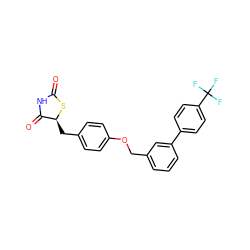 O=C1NC(=O)[C@H](Cc2ccc(OCc3cccc(-c4ccc(C(F)(F)F)cc4)c3)cc2)S1 ZINC000653689056