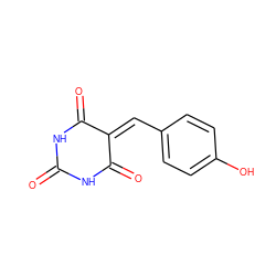 O=C1NC(=O)C(=Cc2ccc(O)cc2)C(=O)N1 ZINC000008995178