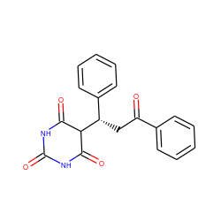 O=C1NC(=O)C([C@@H](CC(=O)c2ccccc2)c2ccccc2)C(=O)N1 ZINC000000054015