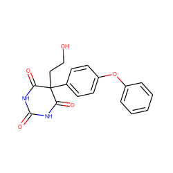 O=C1NC(=O)C(CCO)(c2ccc(Oc3ccccc3)cc2)C(=O)N1 ZINC000003993365