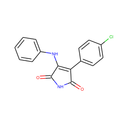 O=C1NC(=O)C(c2ccc(Cl)cc2)=C1Nc1ccccc1 ZINC000014945979