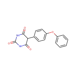 O=C1NC(=O)C(c2ccc(Oc3ccccc3)cc2)C(=O)N1 ZINC000100492691