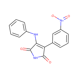 O=C1NC(=O)C(c2cccc([N+](=O)[O-])c2)=C1Nc1ccccc1 ZINC000014945978