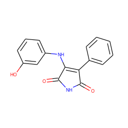 O=C1NC(=O)C(c2ccccc2)=C1Nc1cccc(O)c1 ZINC000014945989