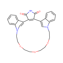 O=C1NC(=O)C2=C1c1cn(c3ccccc13)CCOCCOCCOCCn1cc2c2ccccc21 ZINC000013526851