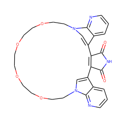 O=C1NC(=O)C2=C1c1cn(c3ncccc13)CCOCCOCCOCCOCCn1cc2c2cccnc21 ZINC000003988017